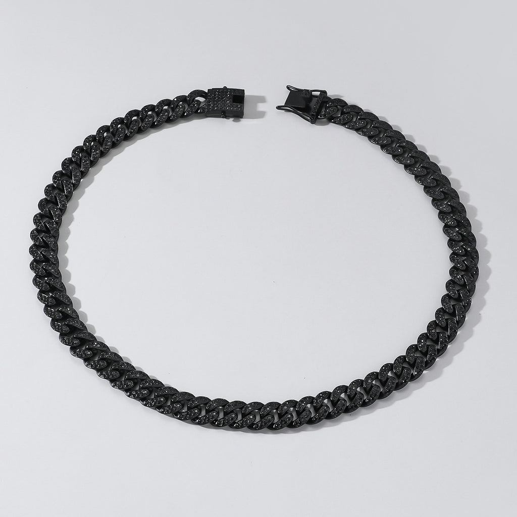 Hip Hop Style Full Diamond Cuban Chain Necklace
