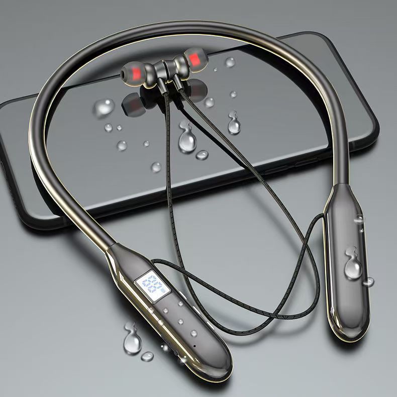 Wireless neckband Bluetooth earphones, in-ear type
