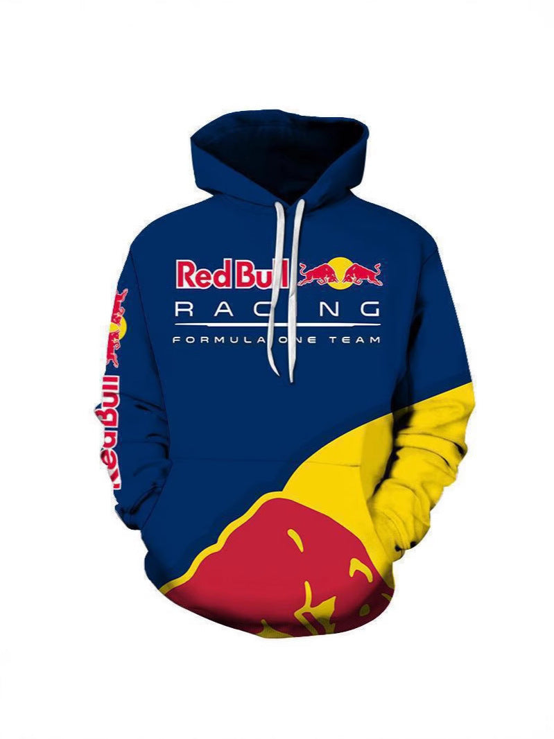 Printed Men's Hooded Casual Sweatshirt