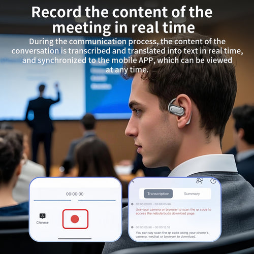 AI Translation Bluetooth Earphones with Heavy Bass