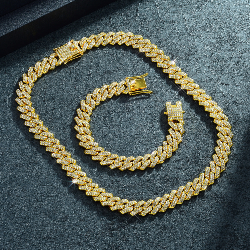 Diamond Cuban Chain Necklace Hip Hop Jewelry
